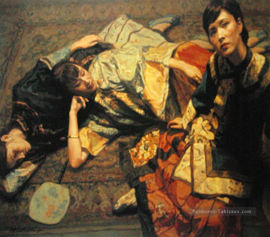 Lazy Chinese CHEN Yifei fille Peintures à l'huile